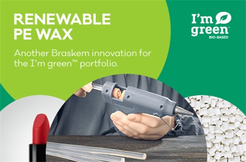 Renewable PE Wax, another Braskem innovation for the I'm green portfolio
