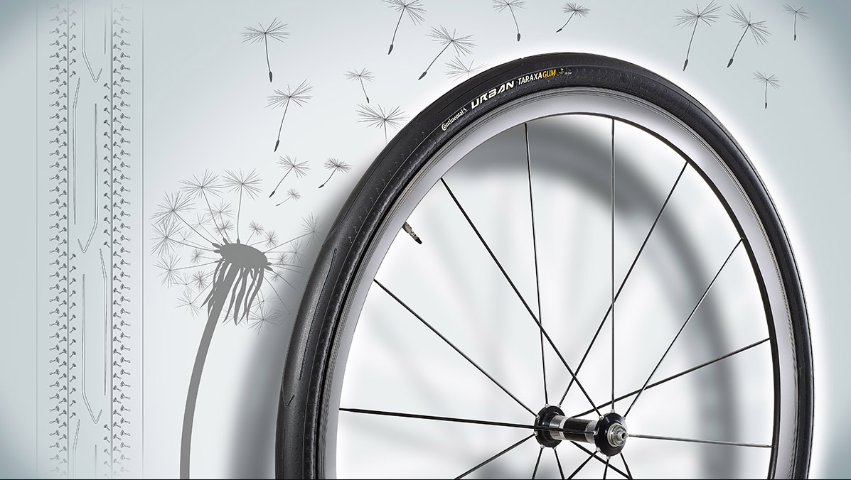 Der Urban Taraxagum von Continental ist der erste in Serie gefertigte Fahrradreifen aus Löwenzahn-Kautschuk.