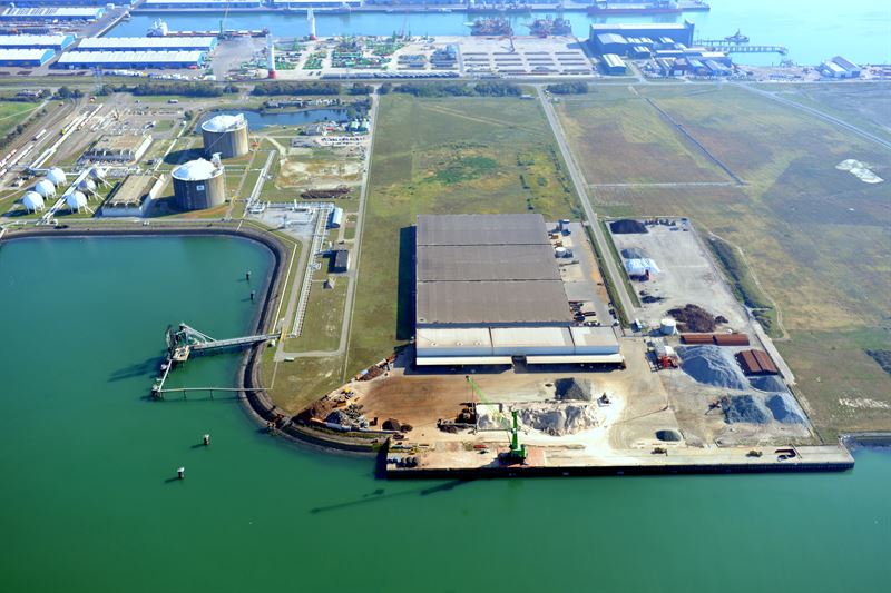 Aerial view of the designated location in North Sea Port in Vlissingen. © Peter Buteijn