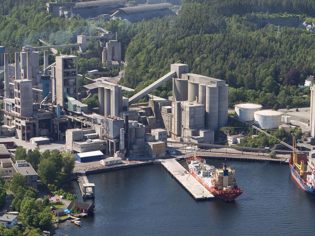 Norwegian cement factory in Brevik