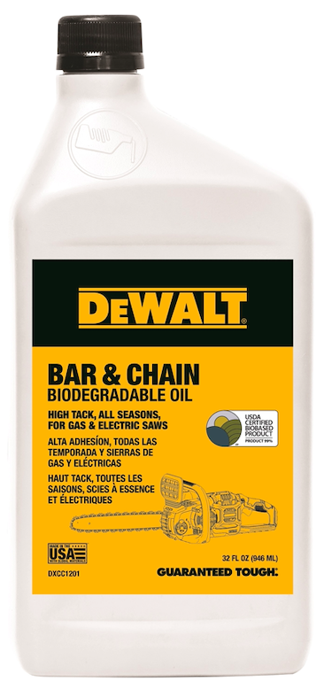 DEWALT's First-Ever Biodegradable Chainsaw Oil Helps Reduce Environmental  Impact and is Proudly Made in the USA - Renewable Carbon News