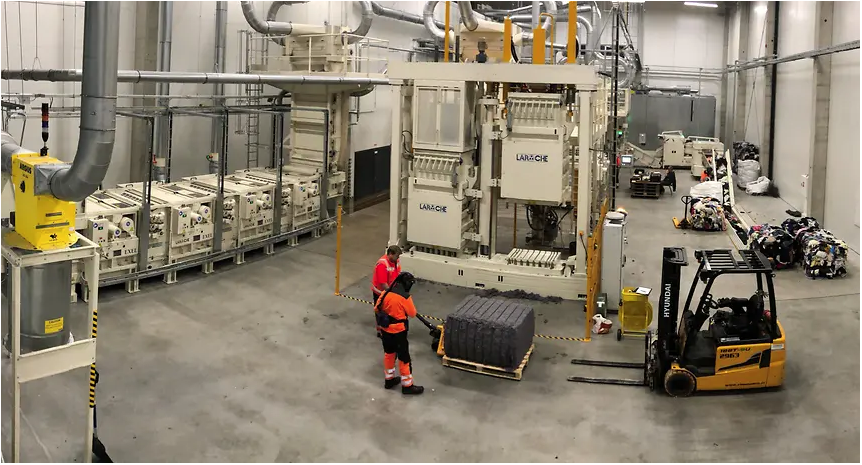  Komplette ANDRITZ-Pilotlinie für das Recycling von Textilien im Werk von Lounais-Suomen Jätehuolto