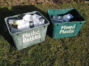 Recycling Bins in Cheltenham, UK. 