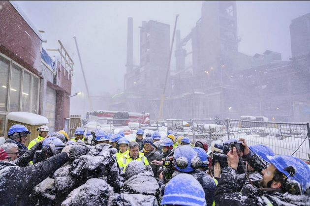 Large media coverage when Vice Chancellor Dr Robert Habeck visited Heidelberg Materials plant in Brevik Norway.