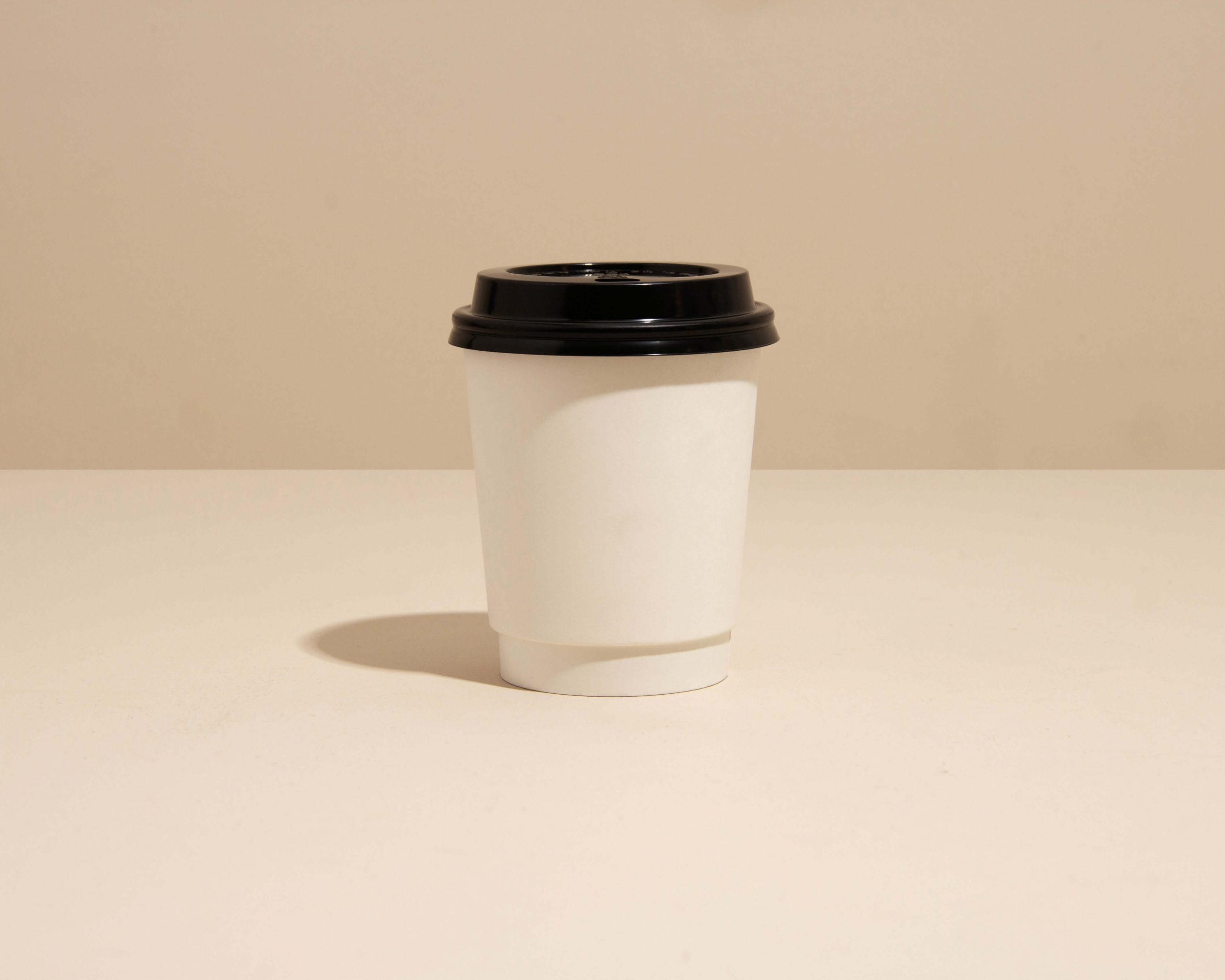 Compostable coffee cup. 