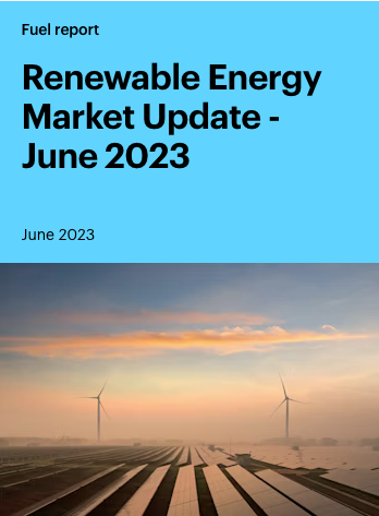 Renewable Energy Market Update - June 2023. The key areas examined by the report include the latest data and analysis on renewable power capacity additions in 2022 – globally and for major markets – as well as forecasts for 2023 and 2024.