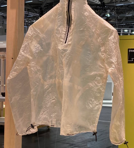 Raincoat made of collagen