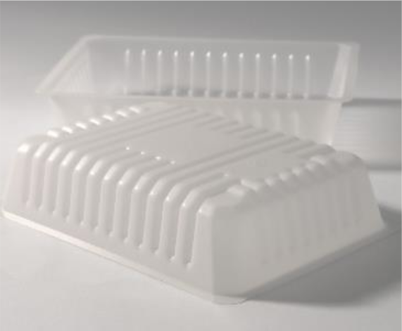 Figure 1: CARBIOS Active integrated in compostable food trays made of PLA.