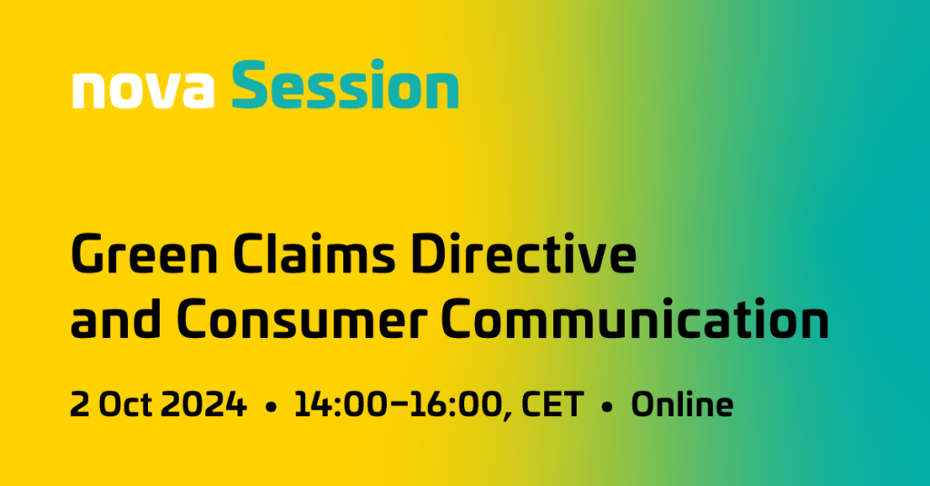 nova Session: Green Claims Directive and Consumer Communication