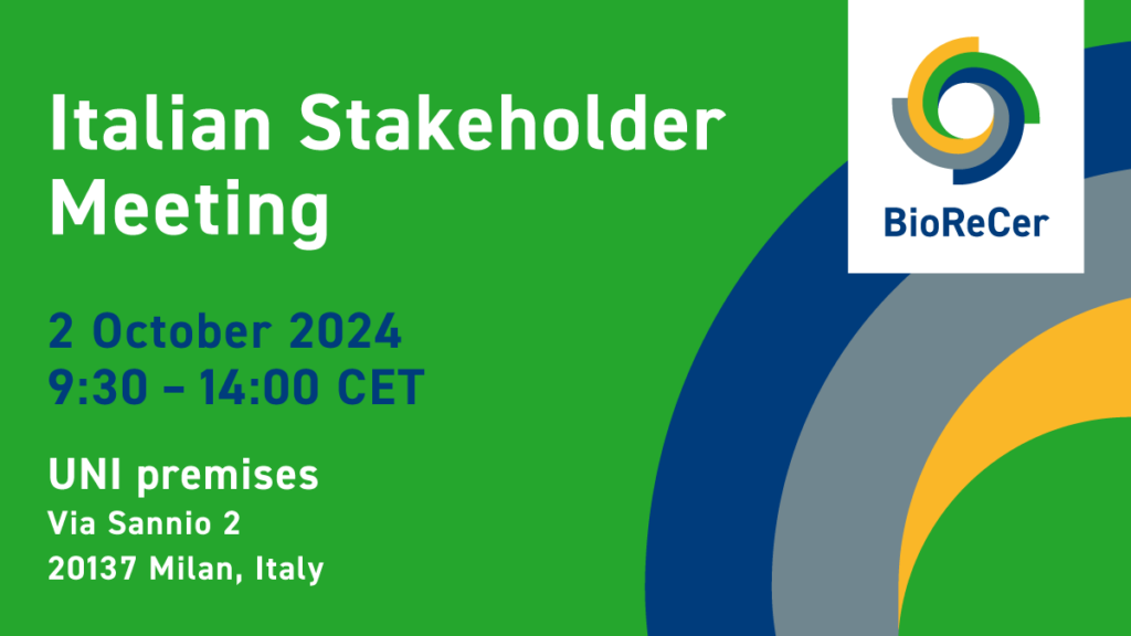 Italian Stakeholder Meeting, 2 October 2024 9:30-14:00 CET, UNI premises Via Sannio 2, 20137 Milan, Italy