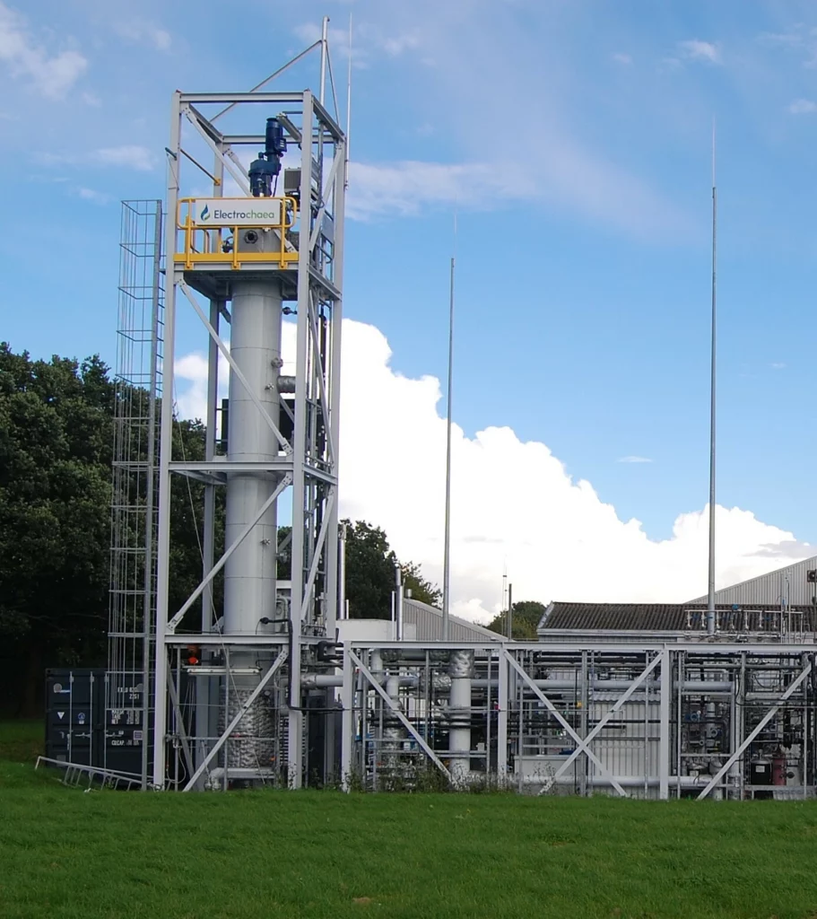 Electrochaeas Power-to-Methane-Bioreaktor in einer Pilotanlage in Dänemark