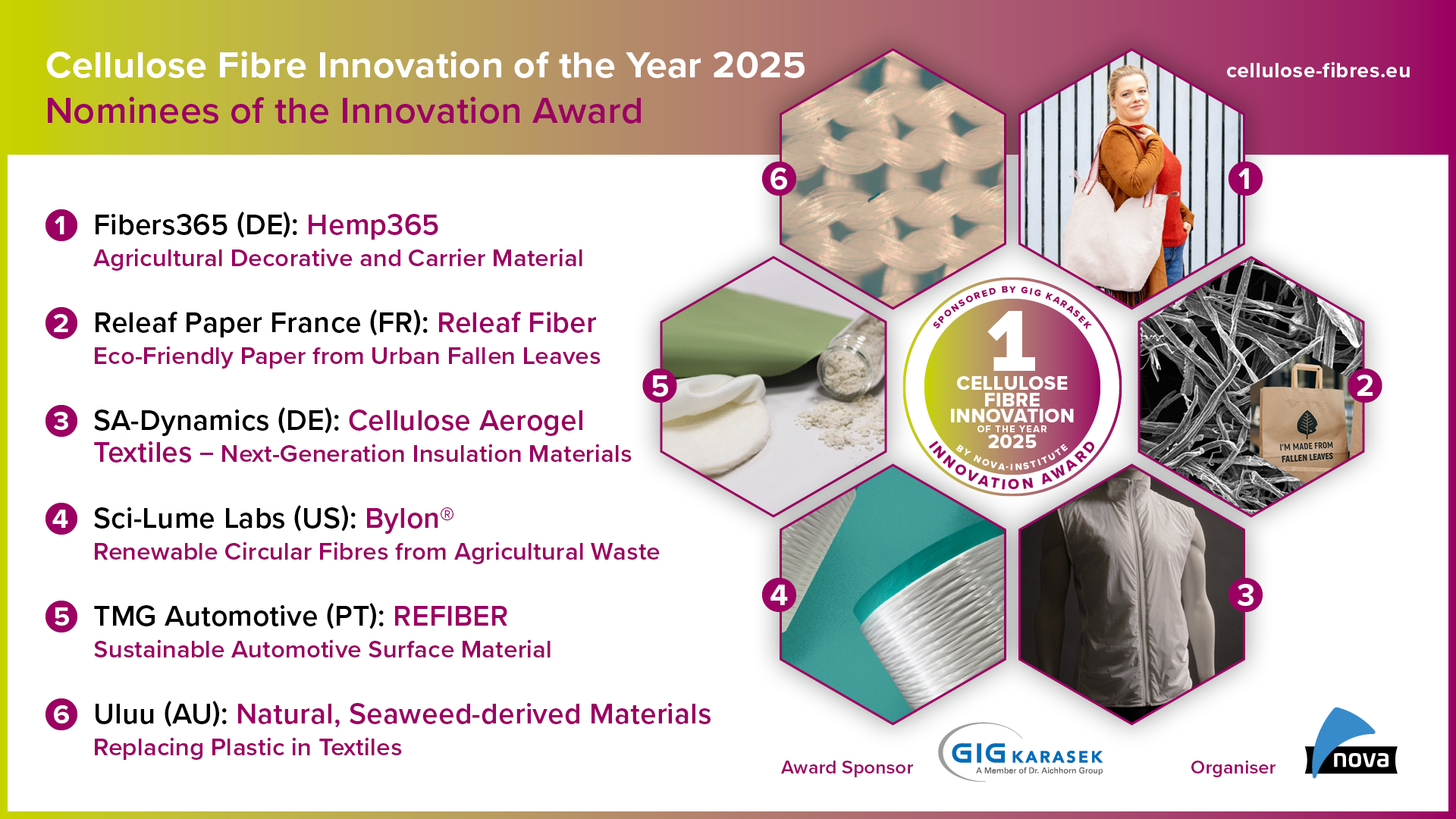 Cellulose Fibre Innovation of the Year 2025: Six Innovations are ...
