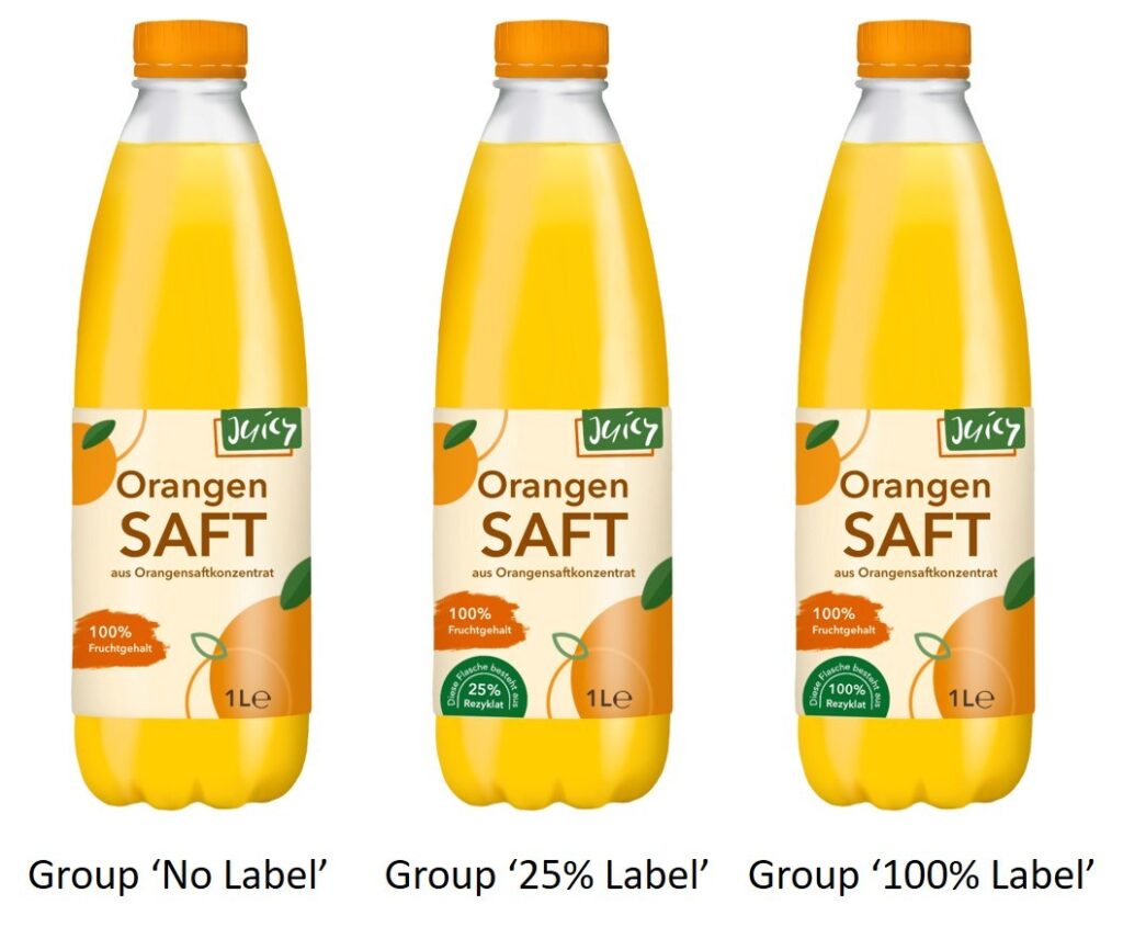 Wie beeinflusst der Anteil recycelten Materials in der Verpackung, - wie Verbraucherinnen und Verbraucher die Qualität von Orangensaft einschätzen? Das haben Forschende der Universität Bonn untersucht.