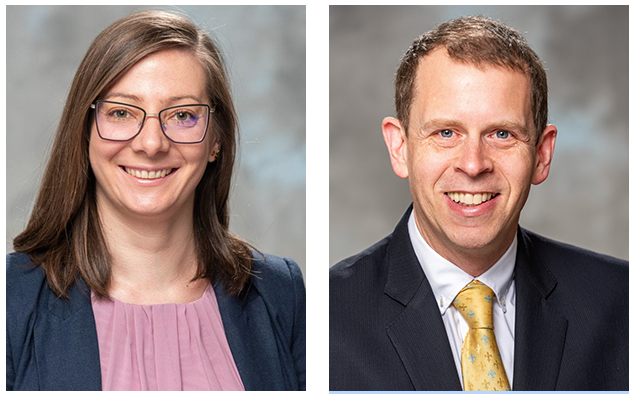 Left: Kinga Gołąbek - Right: Professor Carsten Sievers