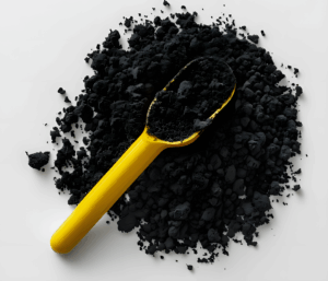 TACFILLER, a byproduct of Plastic Energy’s chemical recycling process, as it comes out of the reactor