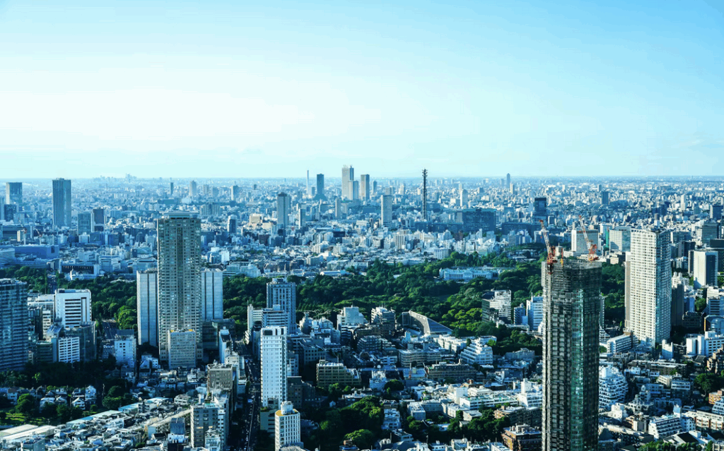  A view of the city of Tokyo in Japan. I