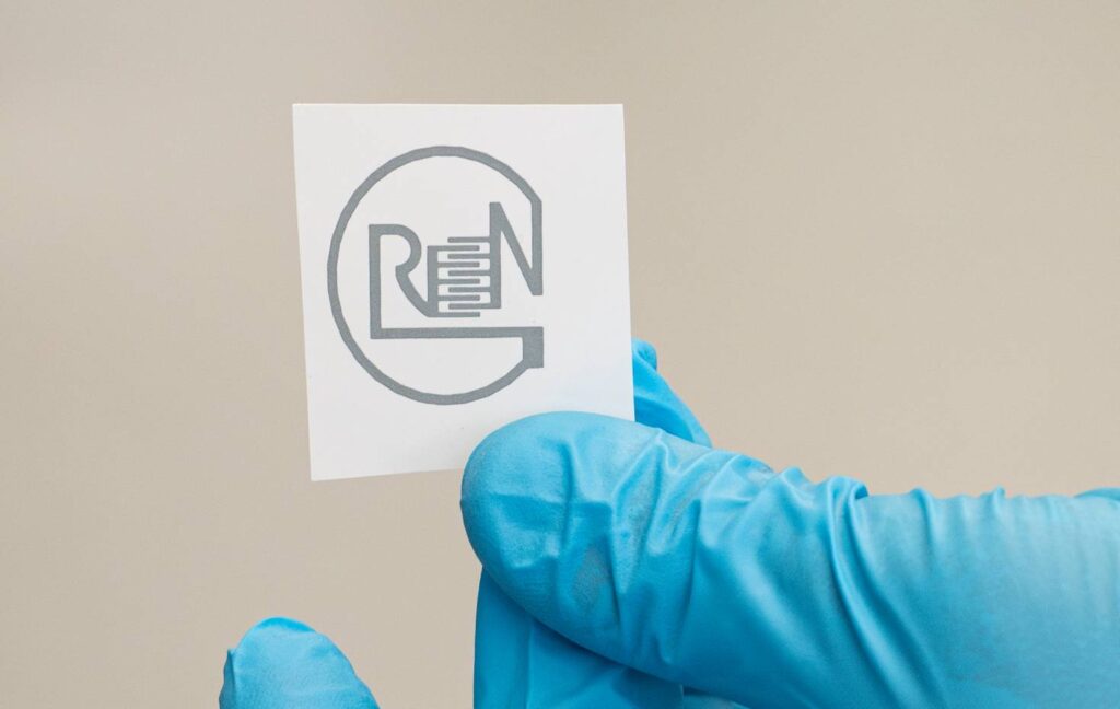 Inconspicuous: The biodegradable tag is as thin as a sheet of paper, but still able to measure the temperature and relative humidity. 