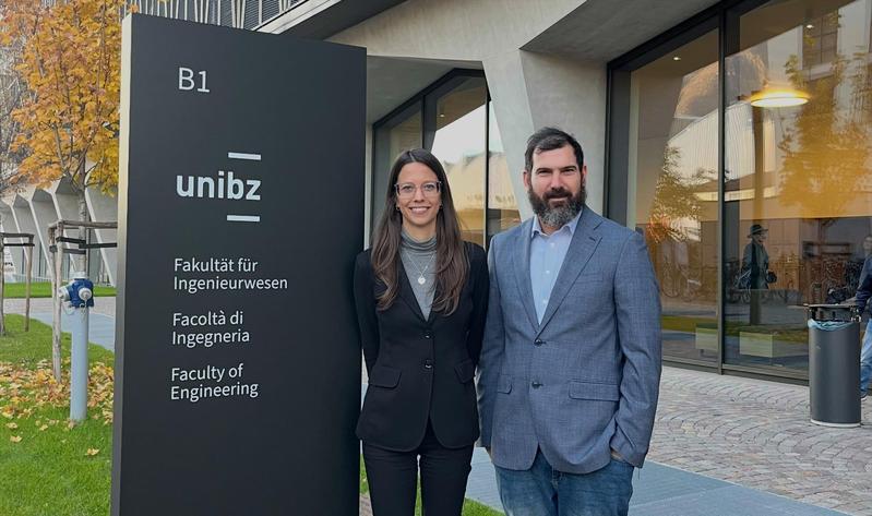 Forscherin Margherita Molinaro und Prof. Guido Orzes von der Freien Universität Bozen