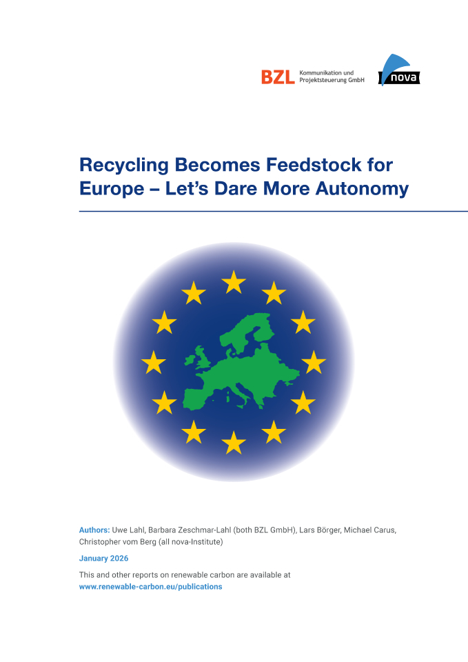 Cover Position Paper "Recycling Becomes Feedstock for Europe – Encouraging Greater Autonomy"