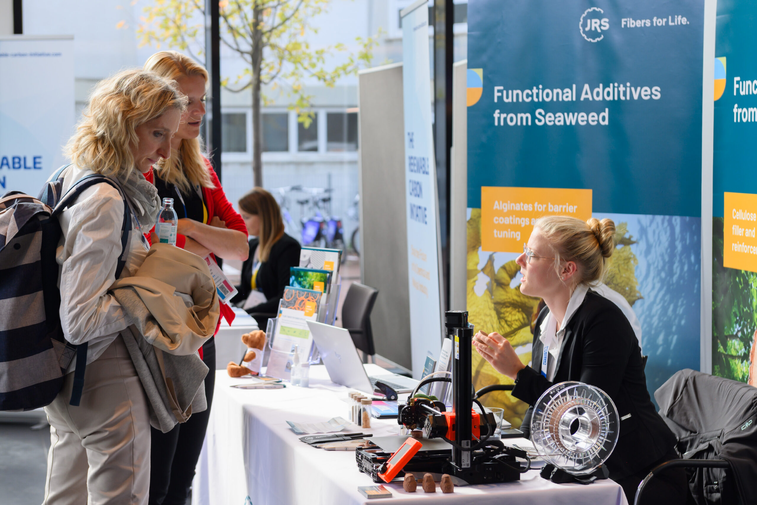 JRS Fibers for Life exhibition booth at the Renewable Materials Conference 2025