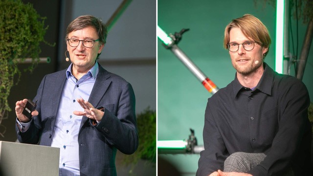 Dr. Alexis Bazzanella, Director of the ISC3 Innovation Hub and Simon Dierks, Country Lead Germany Carbon13 at the ISC3 Investor Forum at the Impact Festival 2025.