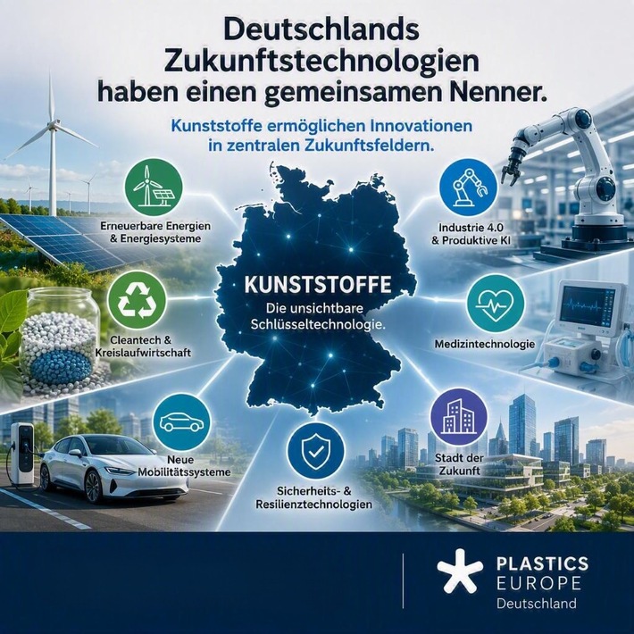 Kunststoffe sind die unsichtbare Schlüsseltechnologie für den Hightech-Standort Deutschland. KI-generiertes Bild