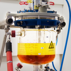 Bei der Biodiesel-Produktion entsteht Glyzerin (dunkle Phase) als Nebenprodukt. (Foto: Bo Cheng / ETH Zürich)