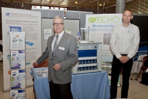 Dieter Grotholtmann (LAT) and Tine Zlebnik (ECHO) at the Bio-based Materials Conference in Cologne