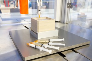© Fraunhofer IGB Syringes containing various bio-ink formulations.