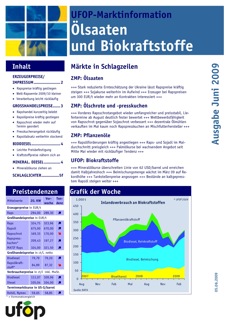 UFOP-Martinformationen  Ölsaaten und Biokraftstoffe Ausgabe Juni 2009