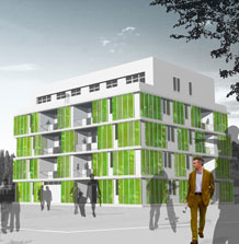 The façade system uses live micro-algae that<br />provides shade and renewable energy at the <br />same time.”></td>
</tr>
<tr>
<td style=