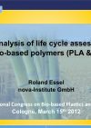 "Meta-analysis of life cycle assessments for bio-based polymers in the production of Proganic®"