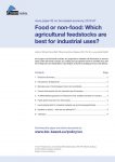 nova paper #2 on bio-based economy: "Food or non-food: Which agricultural feedstocks are best for industrial uses?"