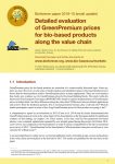 Detailed evaluation of GreenPremium prices for bio-based products along the value chain