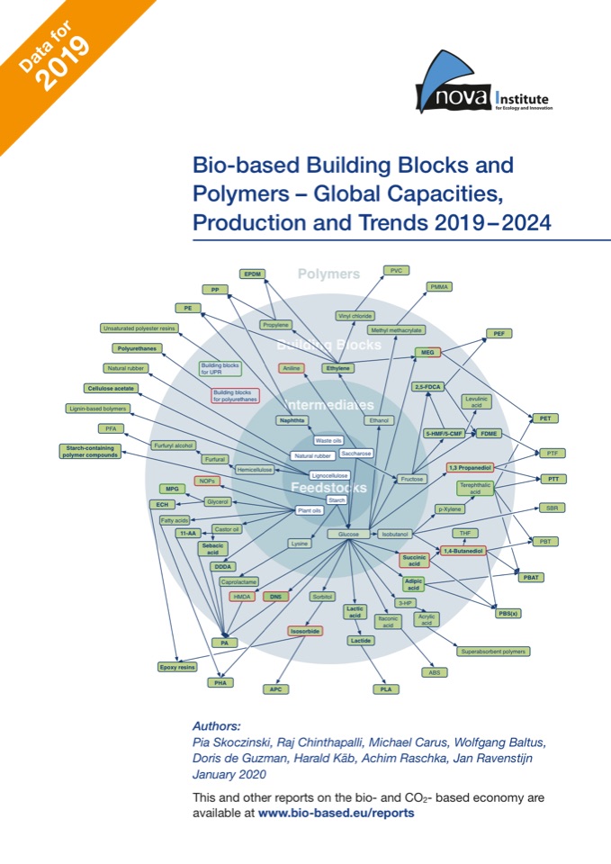 Bio-based Building Blocks and Polymers – Global Capacities, Production and Trends 2019 – 2024