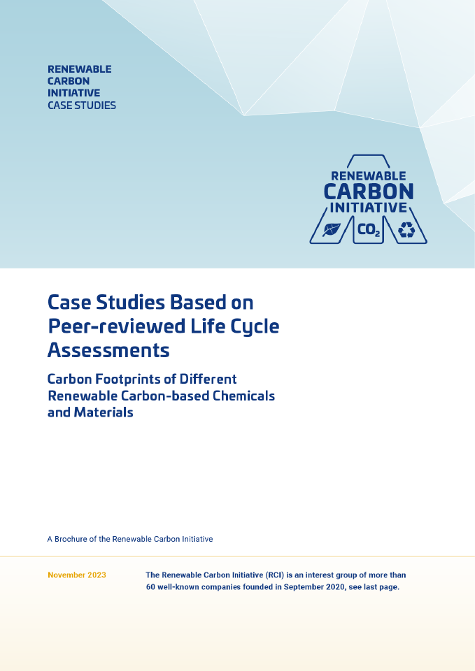 rci scientific background report: case studies baed on peer reviewed life cycle assessments – carbon footprints of different carbon based chemicals and materials (pdf)