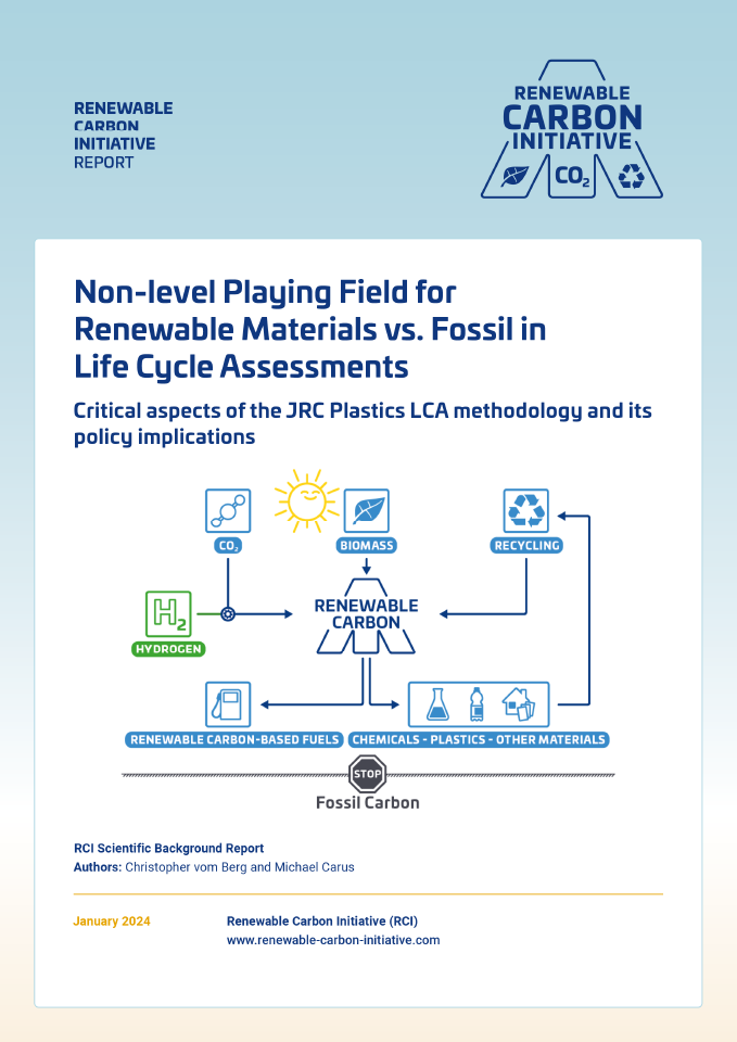 rci: non level playing field for renewable materials vs. fossil in life cycle assessments