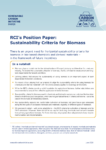 rci’s position paper: sustainability criteria for biomass